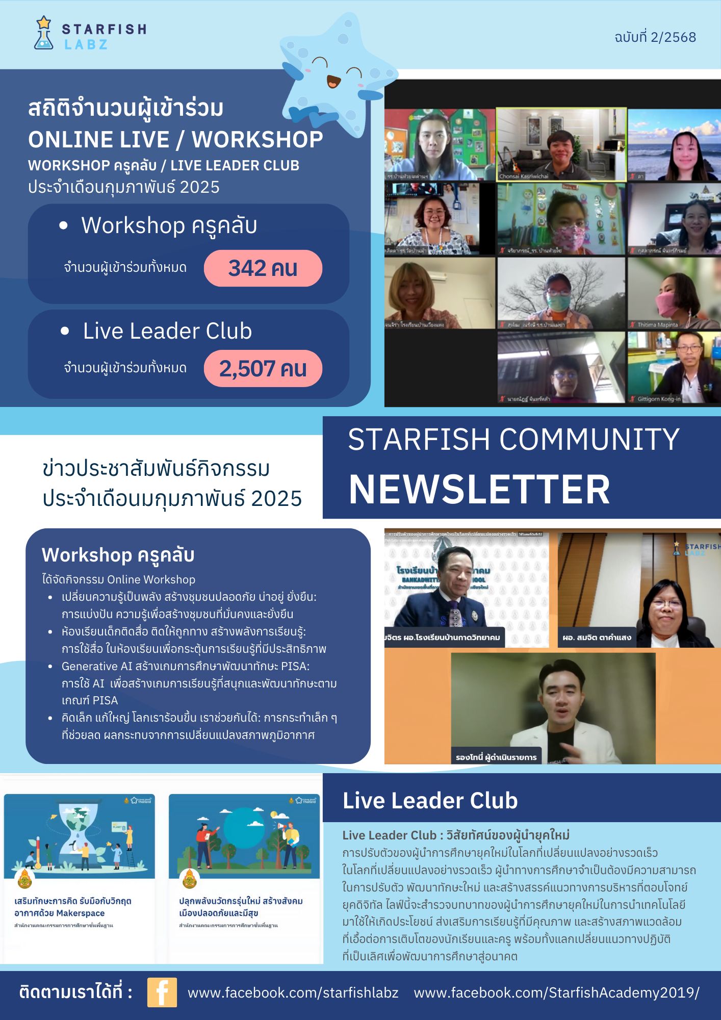 📢 อัปเดตข่าวสาร! Starfish Community Newsletter ฉบับกุมภาพันธ์ 2025 🎉